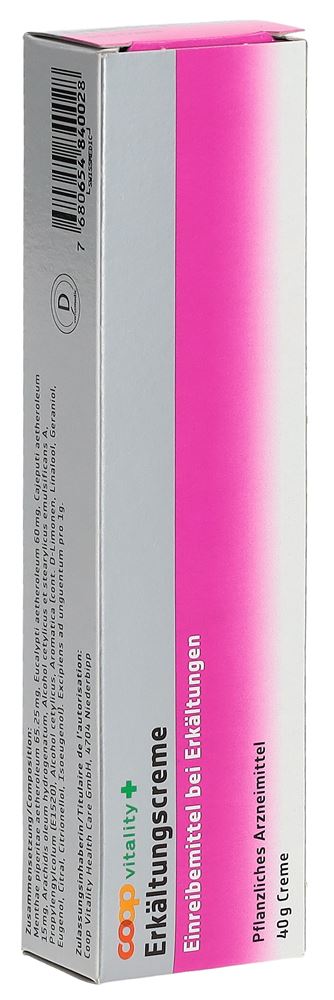 Coop Vitality crème contre les refroidissements