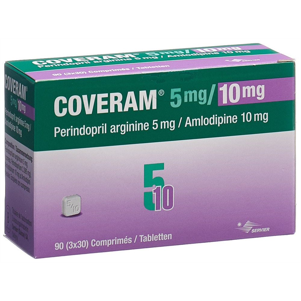 COVERAM Tabl 5/10 mg Ds 90 Stk, Hauptbild