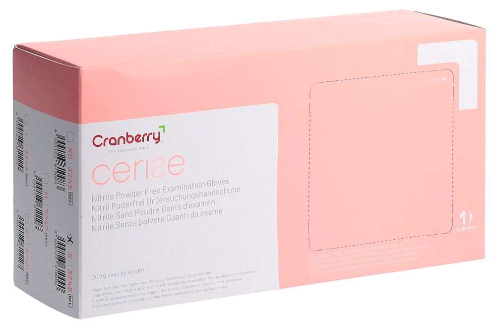 CRANBERRY cerise gants en nitrile, image principale