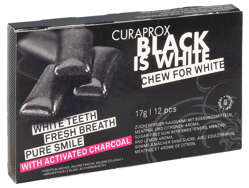 CURAPROX Black is White Kaugummi, Hauptbild