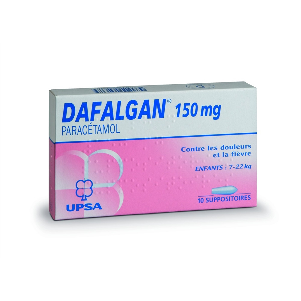 DAFALGAN supp 150 mg blist 10 pce, image 2 sur 2