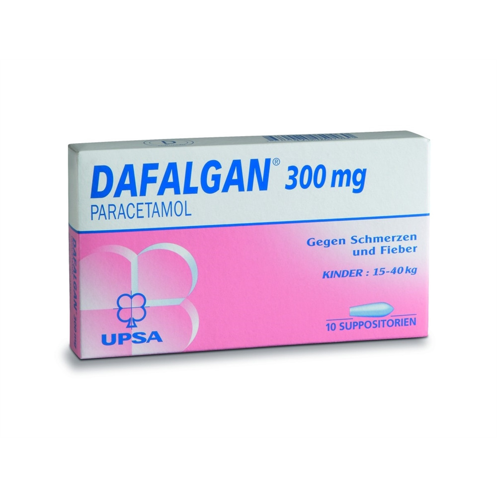 DAFALGAN supp 300 mg blist 10 pce, image principale