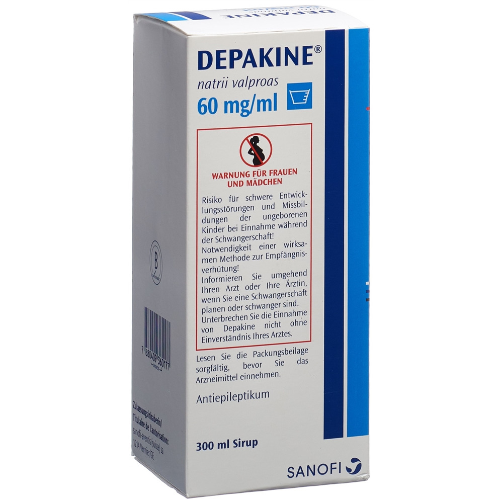 DEPAKINE sirop 60 mg/ml fl 300 ml