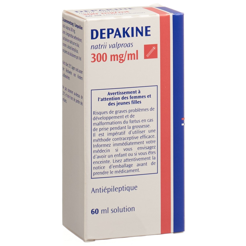 DEPAKINE sol 300 mg/ml fl 60 ml, image 2 sur 2