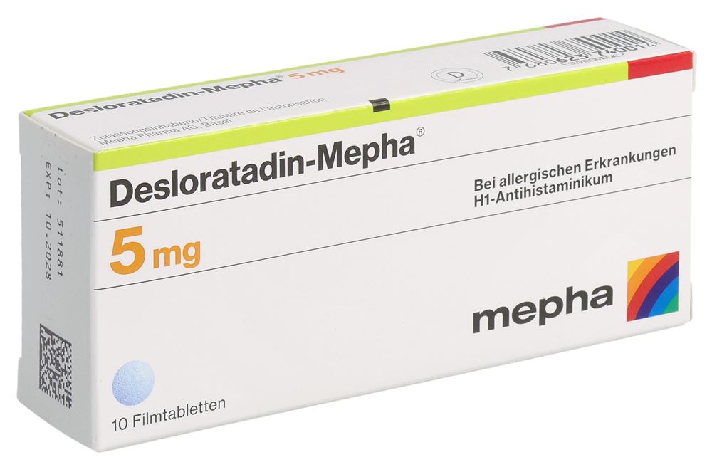 DESLORATADINE Mepha 5 mg, Hauptbild