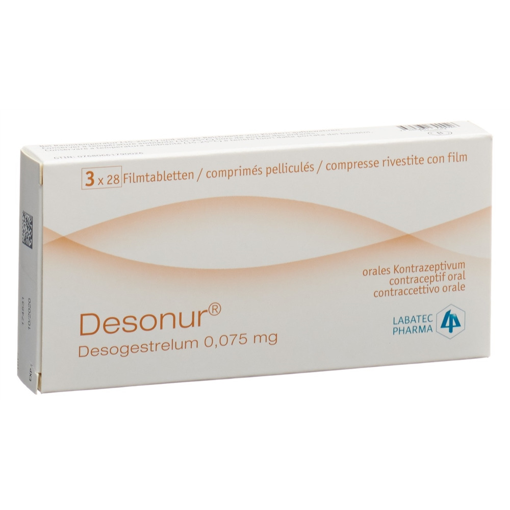 DESONUR cpr pell 0.075 mg blist 28 pce, image principale