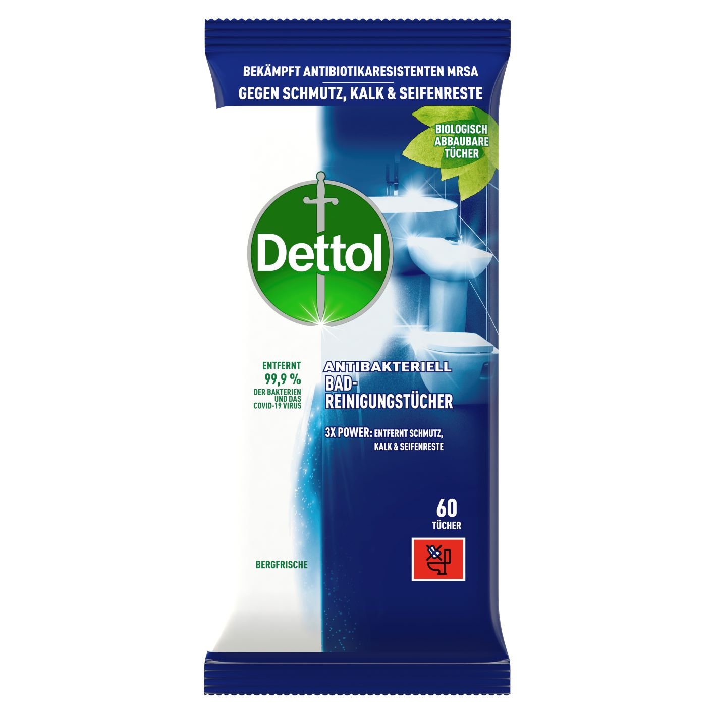 DETTOL lingettes nettoyantes salle de bain