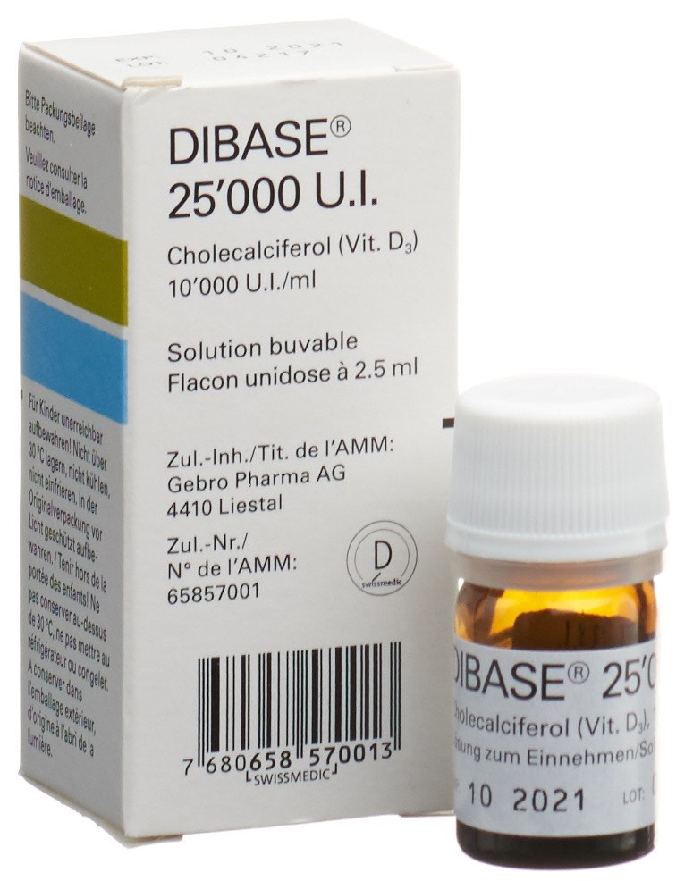 DIBASE sol 25000 IE fl 2.5 ml, image 3 sur 4