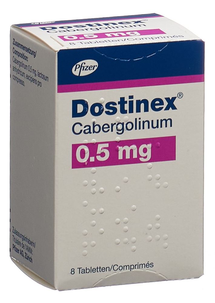 DOSTINEX cpr 0.5 mg fl 8 pce, image principale