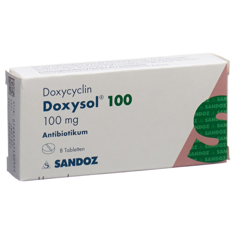 DOXYSOL cpr 100 mg blist 8 pce, image principale