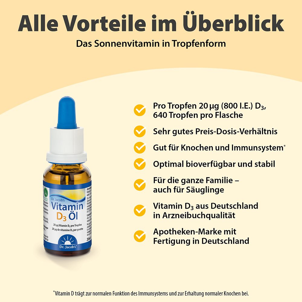 DR. JACOB'S Vitamin D3 Öl Tropfen 800 IE, Bild 2 von 3