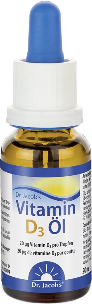 DR. JACOB'S vitamine D3 huile gouttes 800 IE