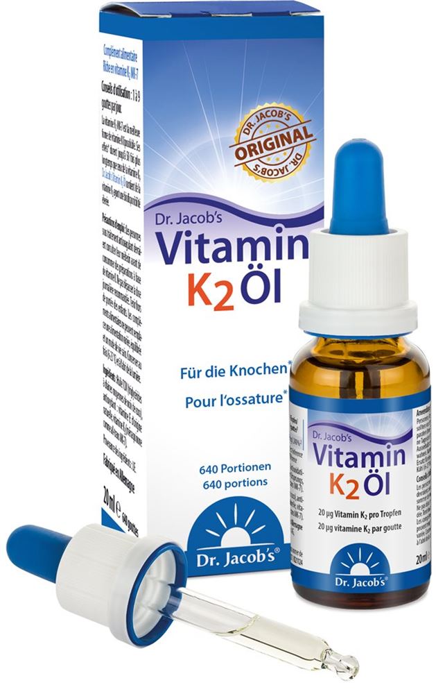 DR. JACOB'S vitamine K2 huile gouttes, image 2 sur 3