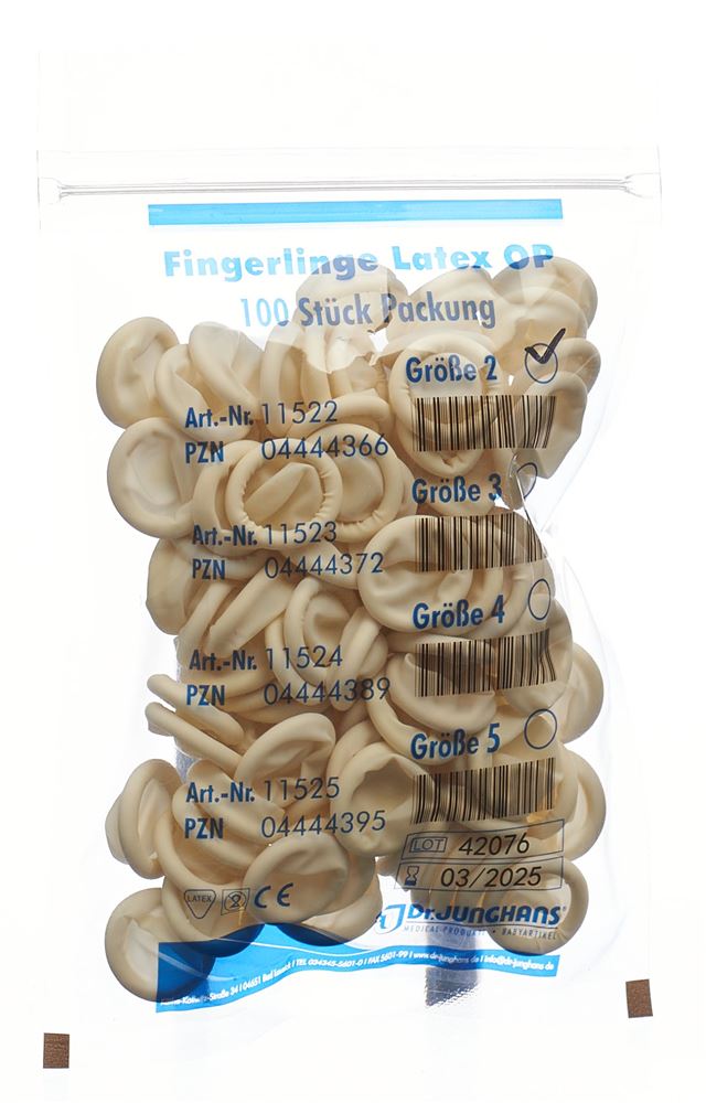 Dr. Junghans doigtiers roulés en latex