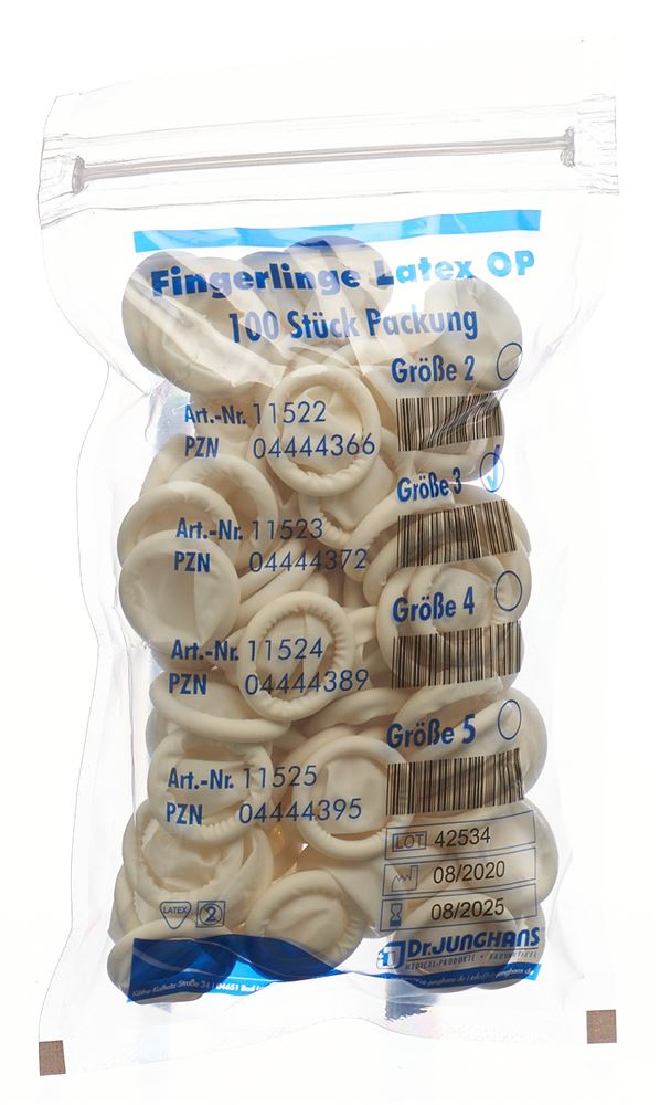 Dr. Junghans doigtiers roulés en latex