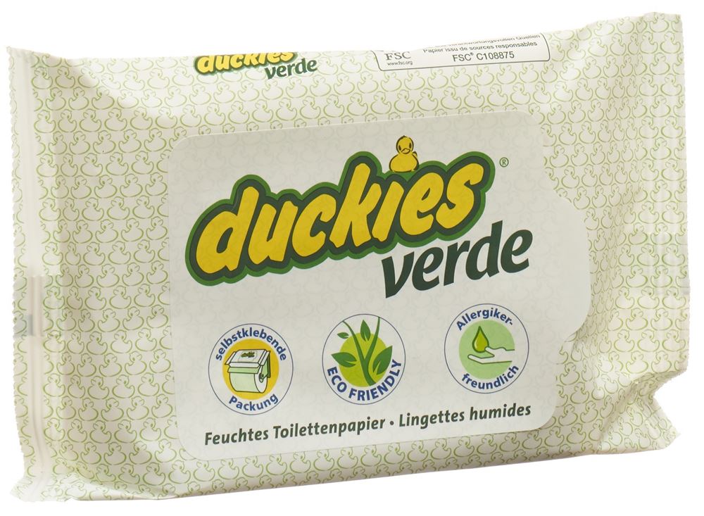 DUCKIES verde lingettes WC humides