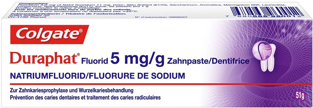 DURAPHAT Fluorid Zahnpasta 5 mg/g, Hauptbild