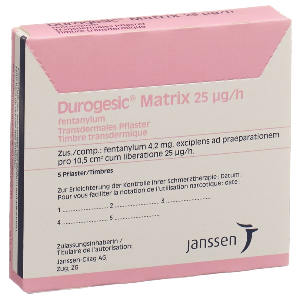 DUROGESIC Matrixpfl 25 mcg/h Btl 5 Stk, Hauptbild