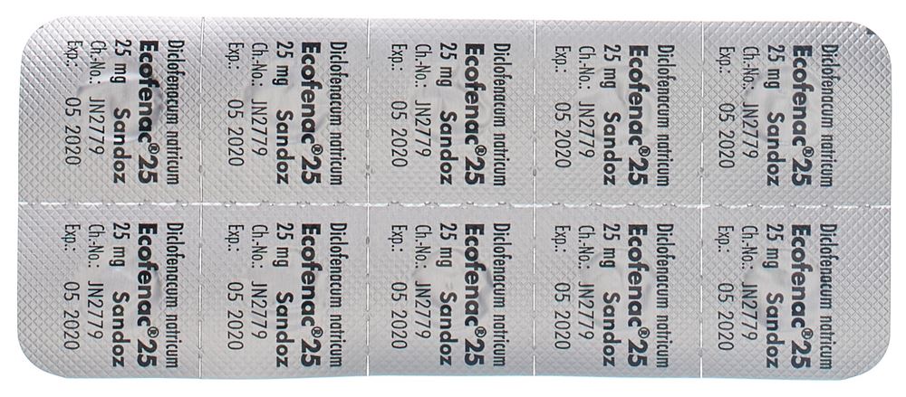 ECOFENAC cpr pell 25 mg blist 100 pce, image 2 sur 3