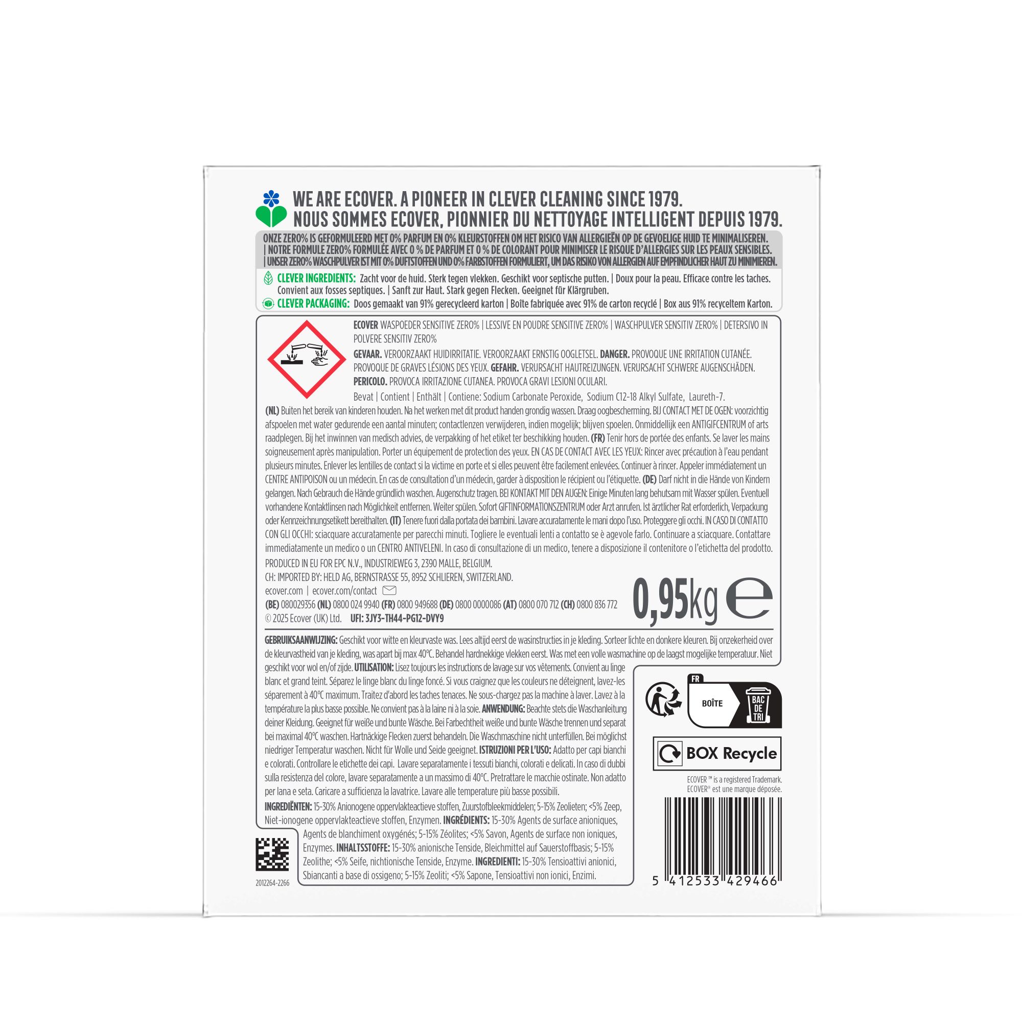ECOVER Zero lessive en poudre, image 2 sur 2