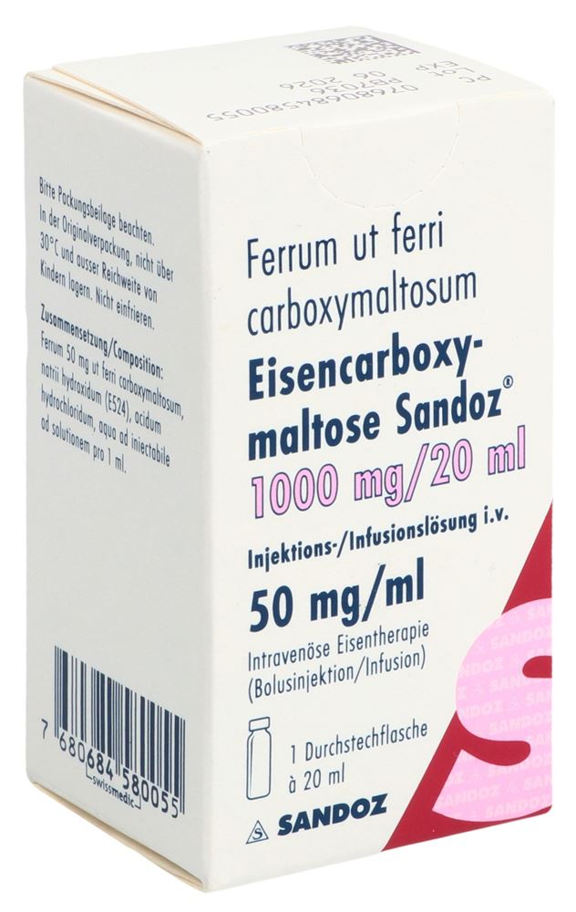 CARBOXYMALTOSE Sandoz 1000 mg/20ml, Hauptbild