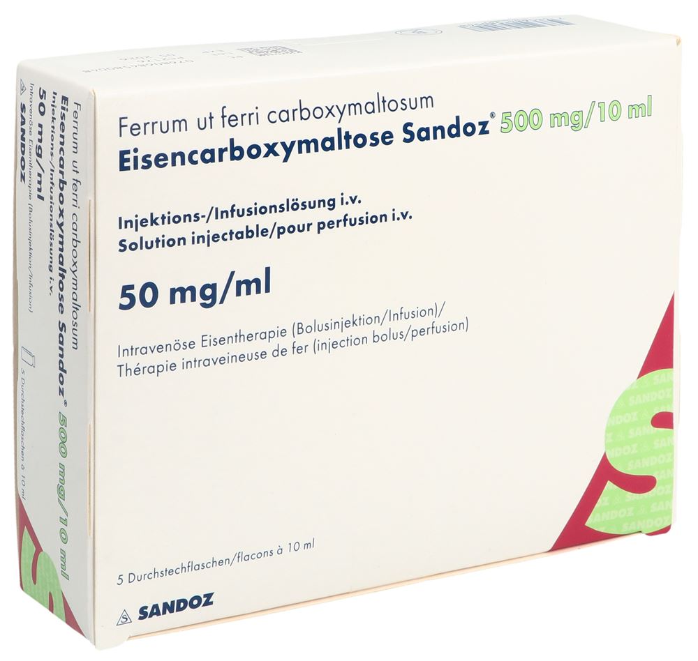 CARBOXYMALTOSE Sandoz 500 mg/10ml, Hauptbild