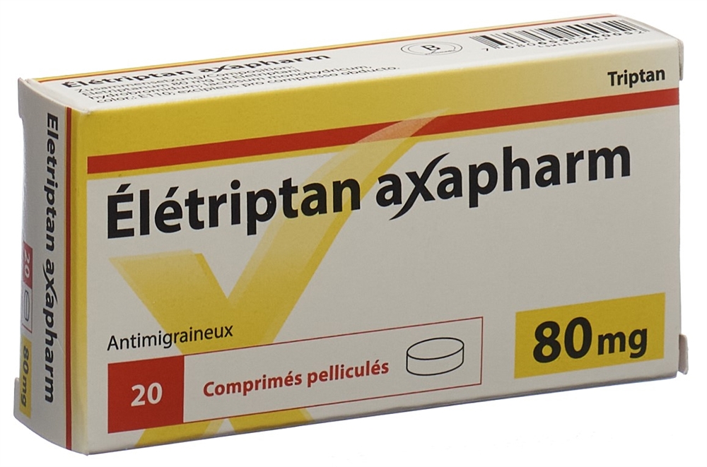 ELETRIPTAN Axapharm 80 mg, image 2 sur 2