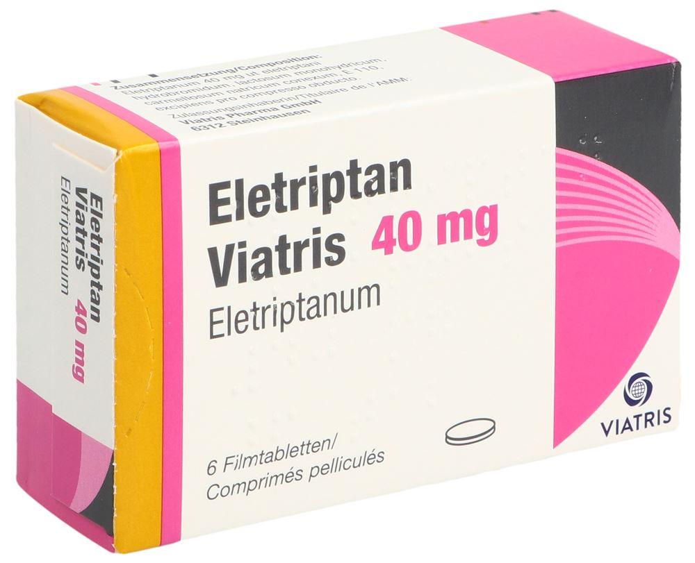 Eletriptan Viatris Viatris 40 mg, Hauptbild