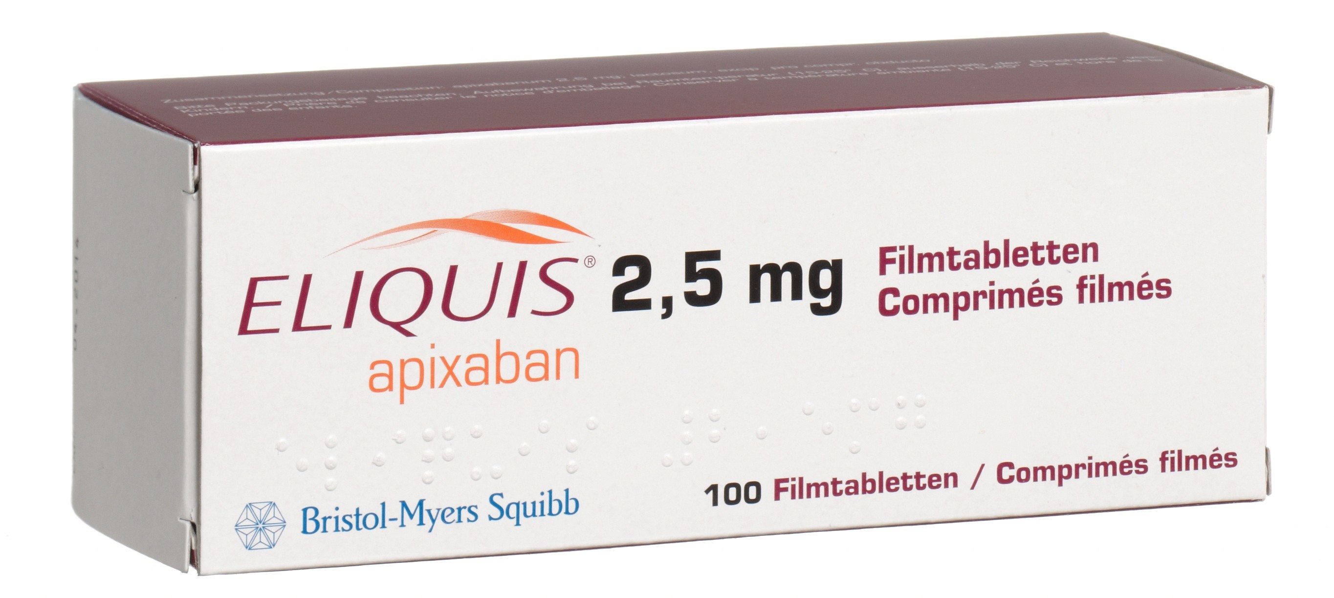 ELIQUIS cpr pell 2.5 mg blist 56 pce