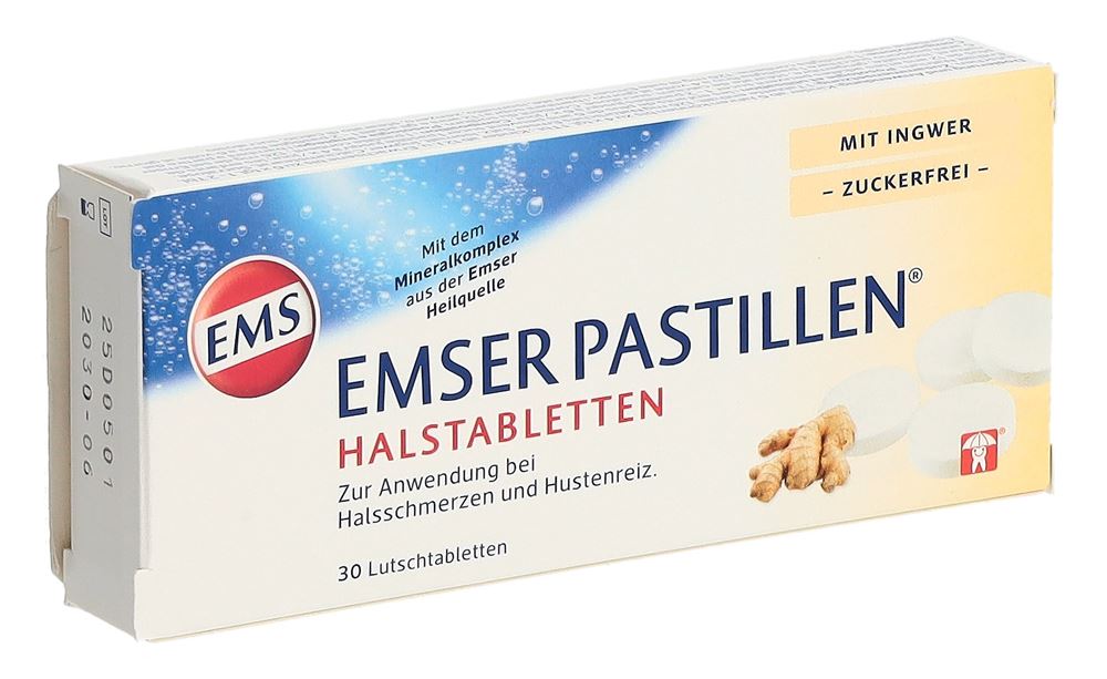 EMSER pastilles sans sucre avec gingembre blist 30 pce