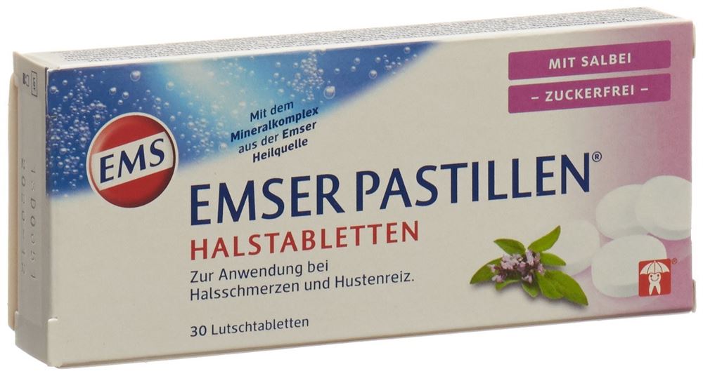 EMSER pastilles sans sucre avec sauge blist 30 pce, image principale