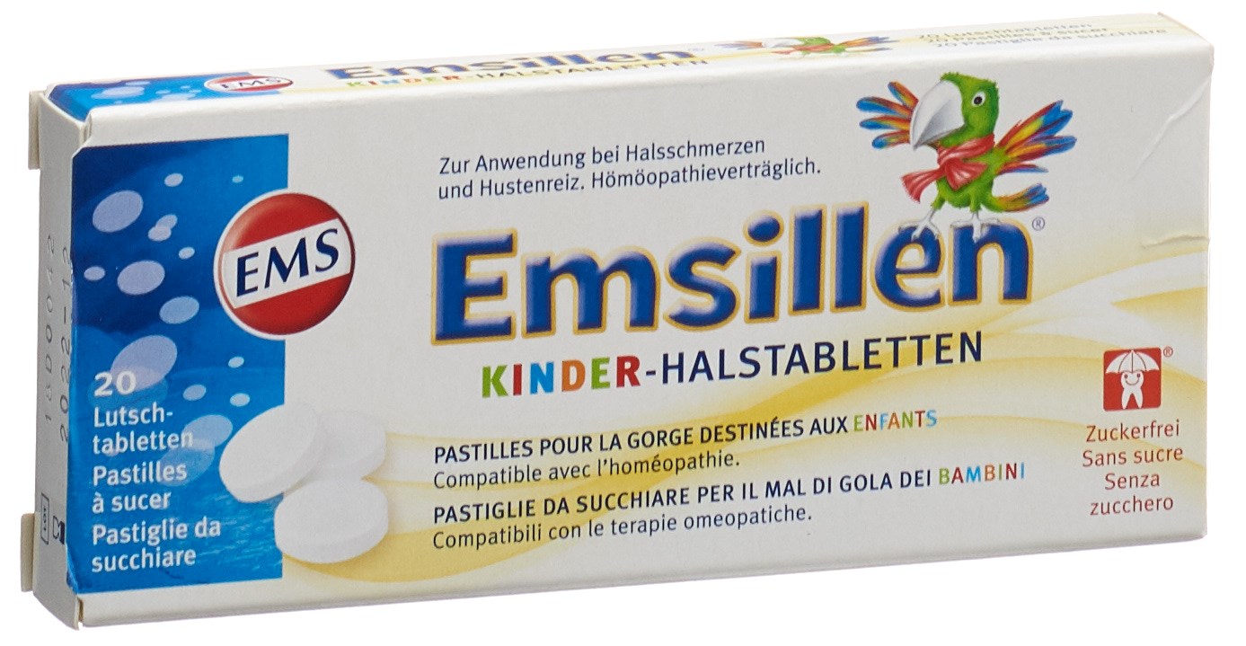 Emsillen comprimés pour la gorge destinés aux enfants