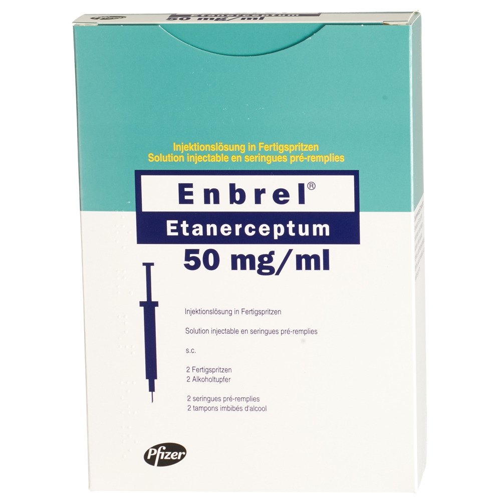 ENBREL Inj Lös 50 mg/ml Fertspr 1 ml, Hauptbild