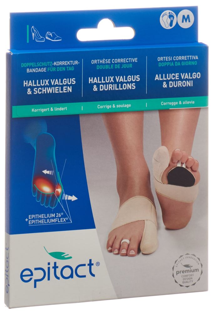 Epitact flexible Doppelschutz Korrekturbandage Hallux valgus TAG