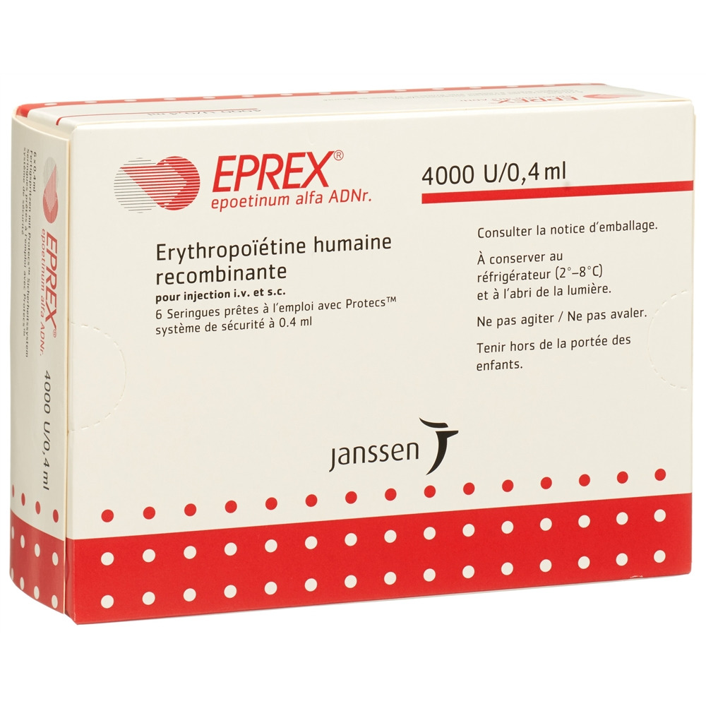EPREX sol inj 4000 IE/0.4ml avec système de sécurité (Protecs) ser pré 0.4 ml, image 2 sur 2