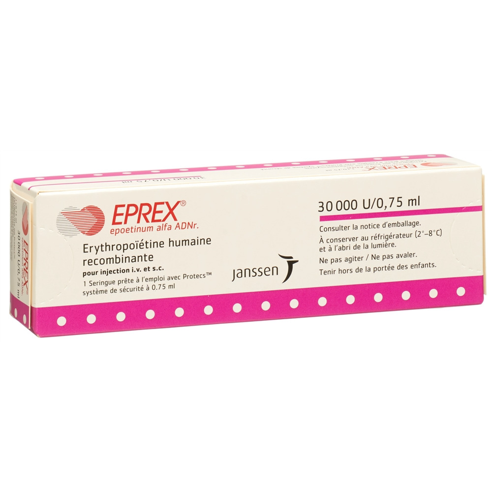 EPREX sol inj 30000 IE/0.75ml avec système de sécurité (Protecs) ser pré 0.75 ml, image 2 sur 2