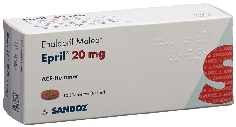 EPRIL Tabl 20 mg Blist 100 Stk, Hauptbild