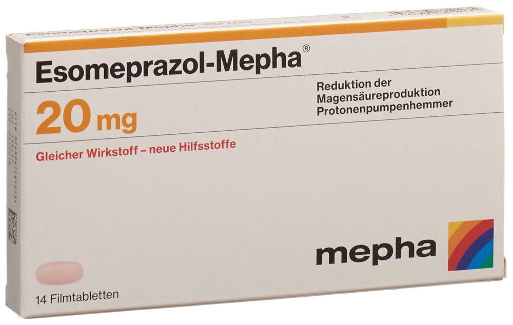 ESOMEPRAZOLE Mepha 20 mg, Hauptbild