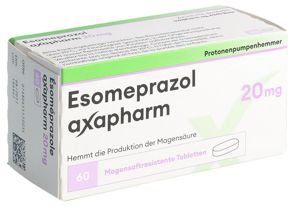 ESOMEPRAZOLE Axapharm 20 mg, image principale
