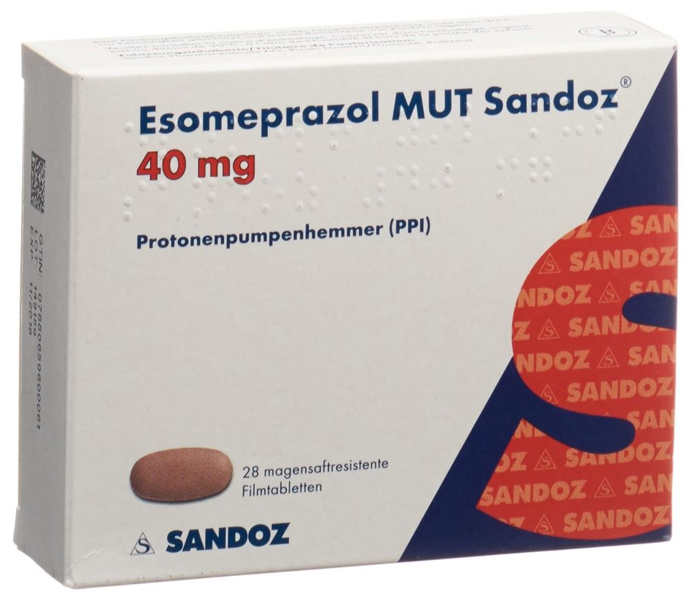 ESOMEPRAZOLE MUT Sandoz 40 mg, image principale