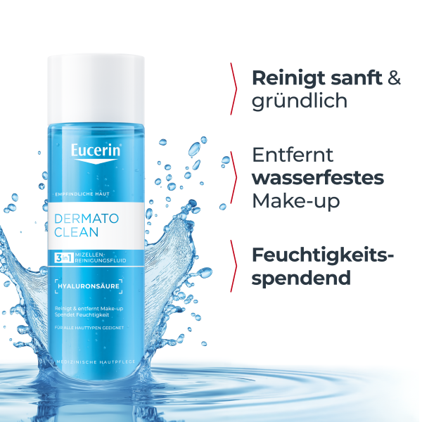 EUCERIN DermatoCLEAN eau micellaire, image 2 sur 5