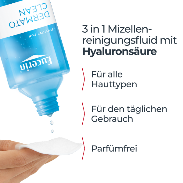 EUCERIN DermatoCLEAN eau micellaire, image 4 sur 5