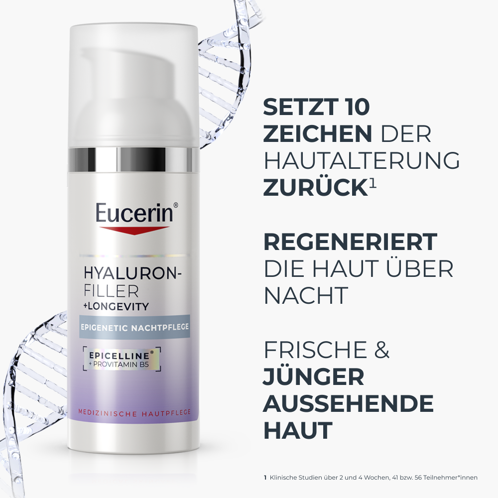 EUCERIN HYALURON-FILLER + LONGEVITY soin de nuit épigénétique, image 2 sur 5