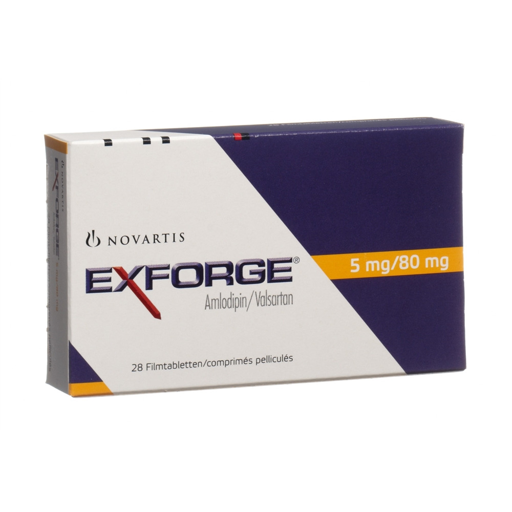 EXFORGE cpr pell 5mg/80mg blist 28 pce, image principale