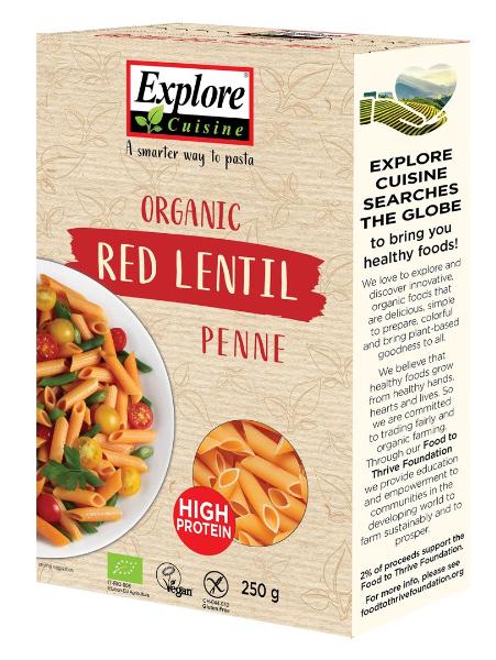 EXPLORE CUISINE Penne aus Roten Linsen, Hauptbild