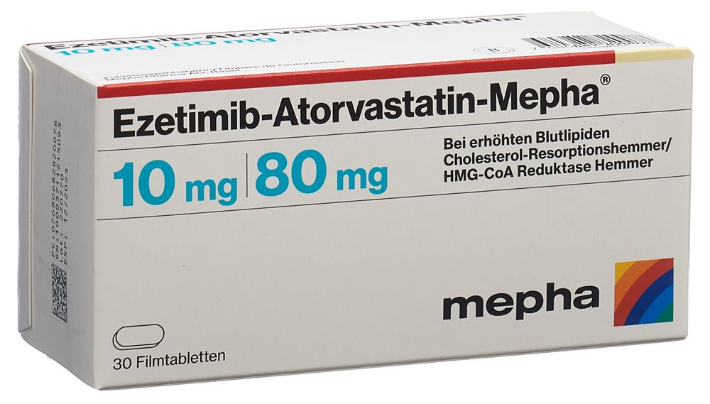 EZETIMIBE ATORVASTATINE Atorvast Mepha, Hauptbild