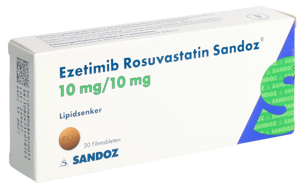 EZETIMIBE ROSUVASTATINE Sandoz, Hauptbild