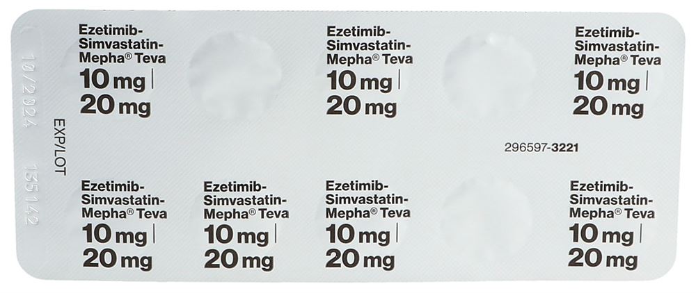 EZETIMIBE ROSUVASTATINE Mepha Teva, Bild 3 von 3