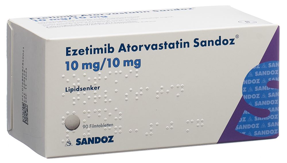 EZETIMIBE ATORVASTATINE Atorvast Sandoz, image principale