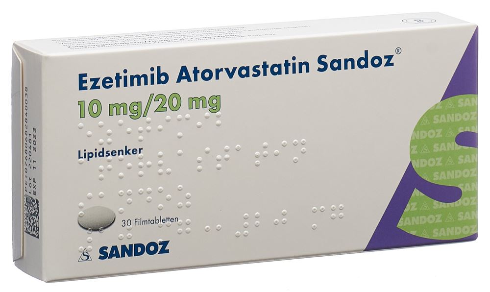 EZETIMIBE ATORVASTATINE Atorvast Sandoz, image principale